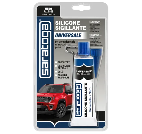 Silicone Sigillante Nero Universale in blister