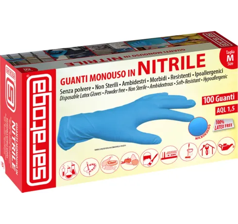 Guanti Monouso in NITRILE