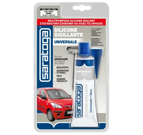 Silicone Sigillante Nero Universale in blister